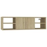 Vidaxl wandschap 102x30x29 cm bewerkt hout sonoma eikenkleurig