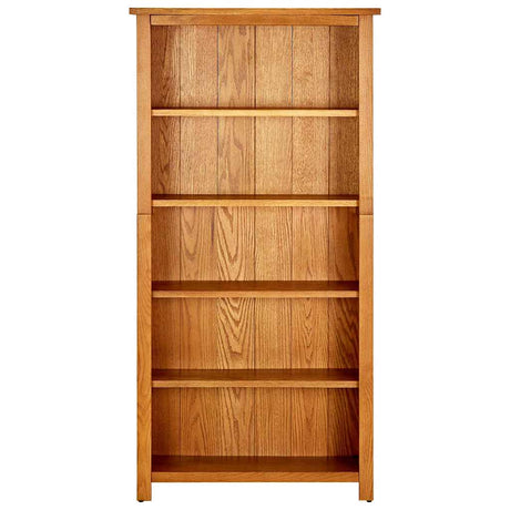 Vidaxl boekenkast met 5 schappen 70x22x140 cm massief eikenhout