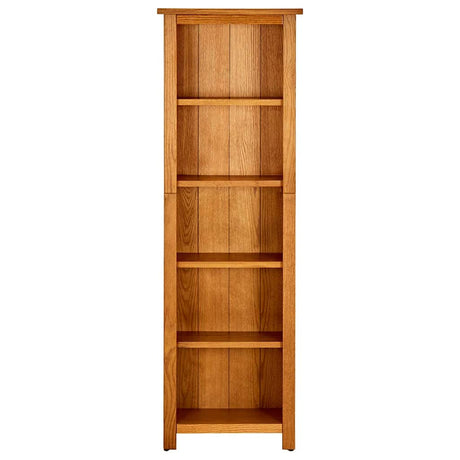 Vidaxl boekenkast met 5 schappen 45x22x140 cm massief eikenhout