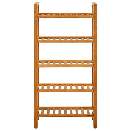 Vidaxl schoenenrek met 5 schappen 50x27x100 cm massief eikenhout