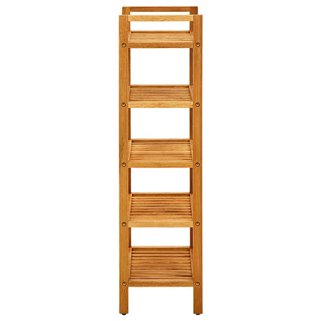 Vidaxl schoenenrek met 5 schappen 50x27x100 cm massief eikenhout
