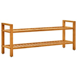 Vidaxl schoenenrek met 2 schappen 100x27x40 cm massief eikenhout