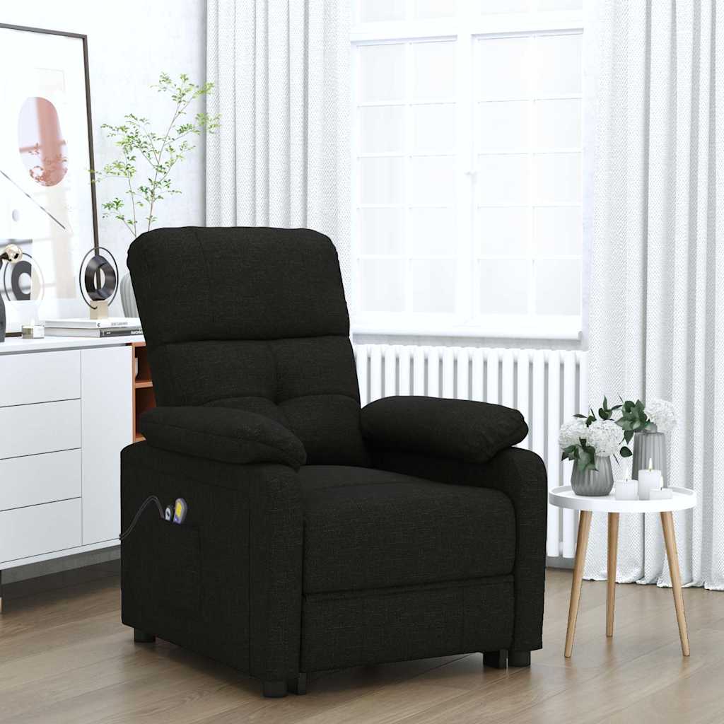 Vidaxl massagestoel elektrisch stof zwart