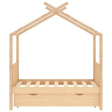 Vidaxl kinderbedframe met lade massief grenenhout 70x140 cm