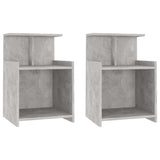 Vidaxl nachtkastjes 2 st 40x35x60 cm bewerkt hout betongrijs