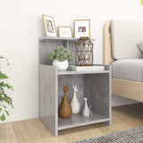 Vidaxl nachtkastjes 2 st 40x35x60 cm bewerkt hout betongrijs