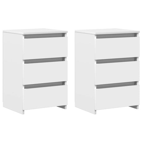 Vidaxl nachtkastjes 2 st 40x35x62,5 cm bewerkt hout wit