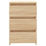 Vidaxl nachtkastje 40x35x62,5 cm bewerkt hout sonoma eikenkleurig