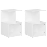 Vidaxl nachtkastjes 2 st 35x35x55 cm bewerkt hout wit