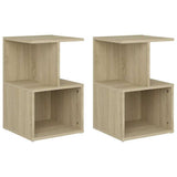 Vidaxl nachtkastjes 2 st 35x35x55 cm bewerkt hout sonoma eikenkleurig