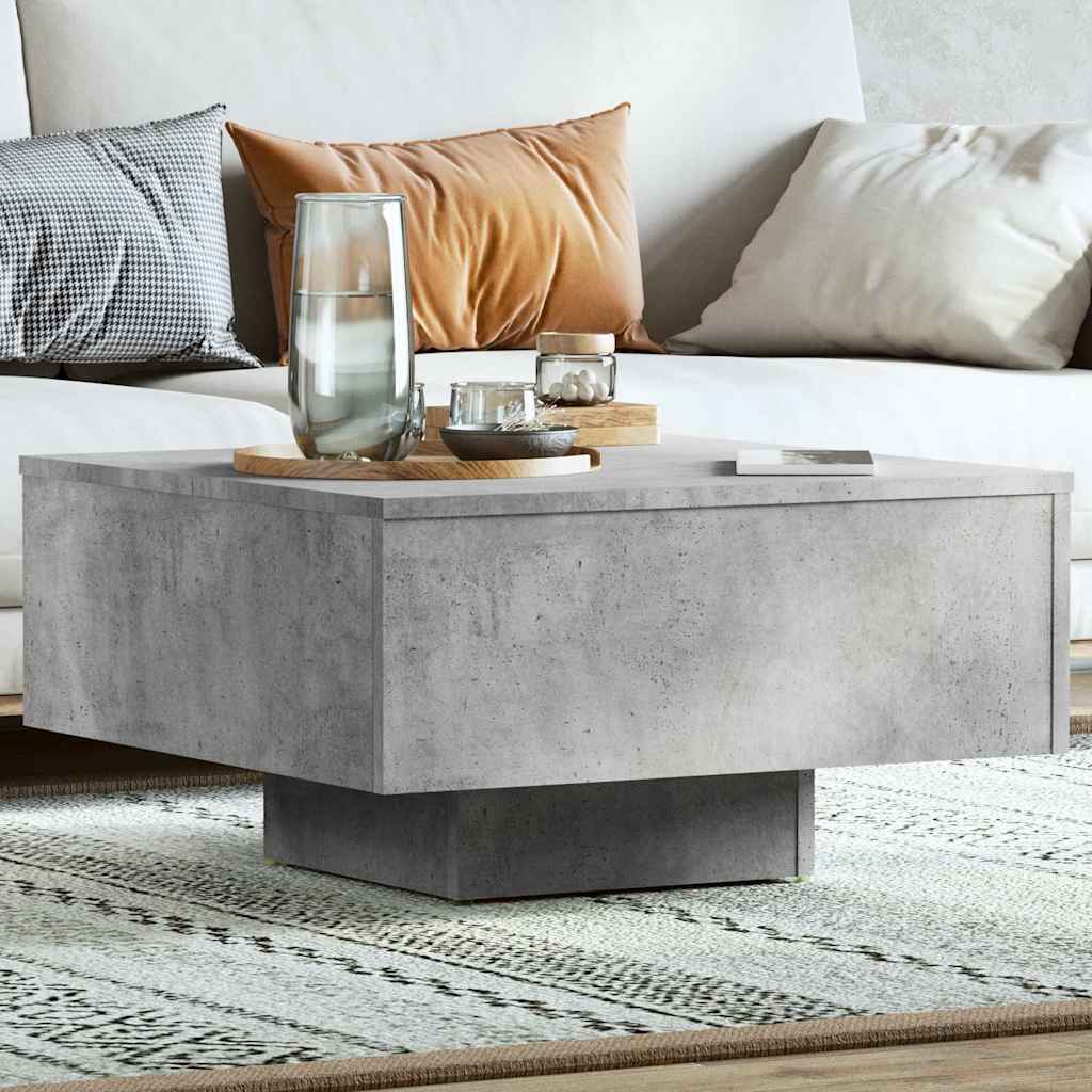 Vidaxl salontafel 60x60x31,5 cm bewerkt hout betongrijs