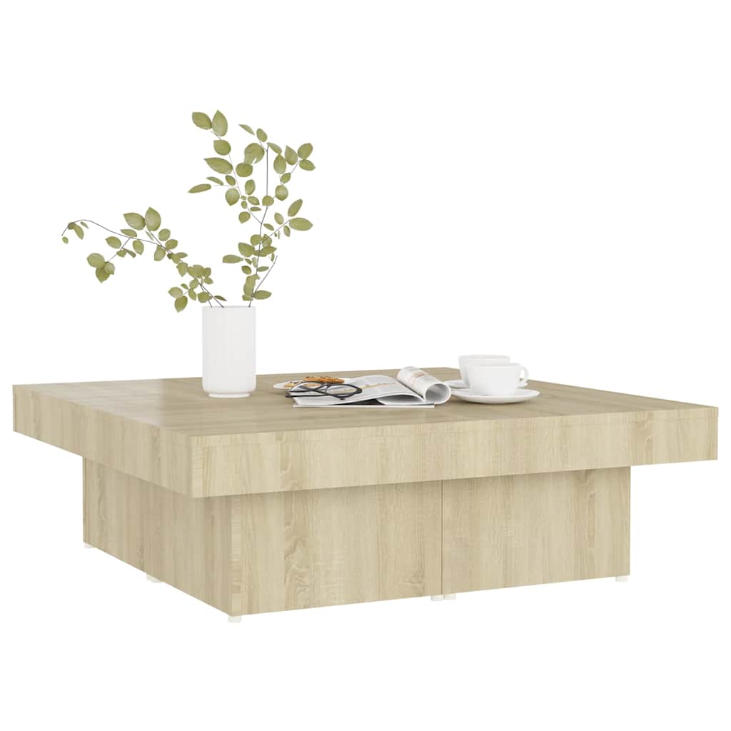 Vidaxl salontafel 90x90x28 cm bewerkt hout sonoma eikenkleurig