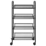 Vidaxl keukentrolley 4-laags 46x26x85 cm ijzer zwart