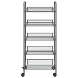 Vidaxl keukentrolley 5-laags 46x26x105 cm ijzer grijs