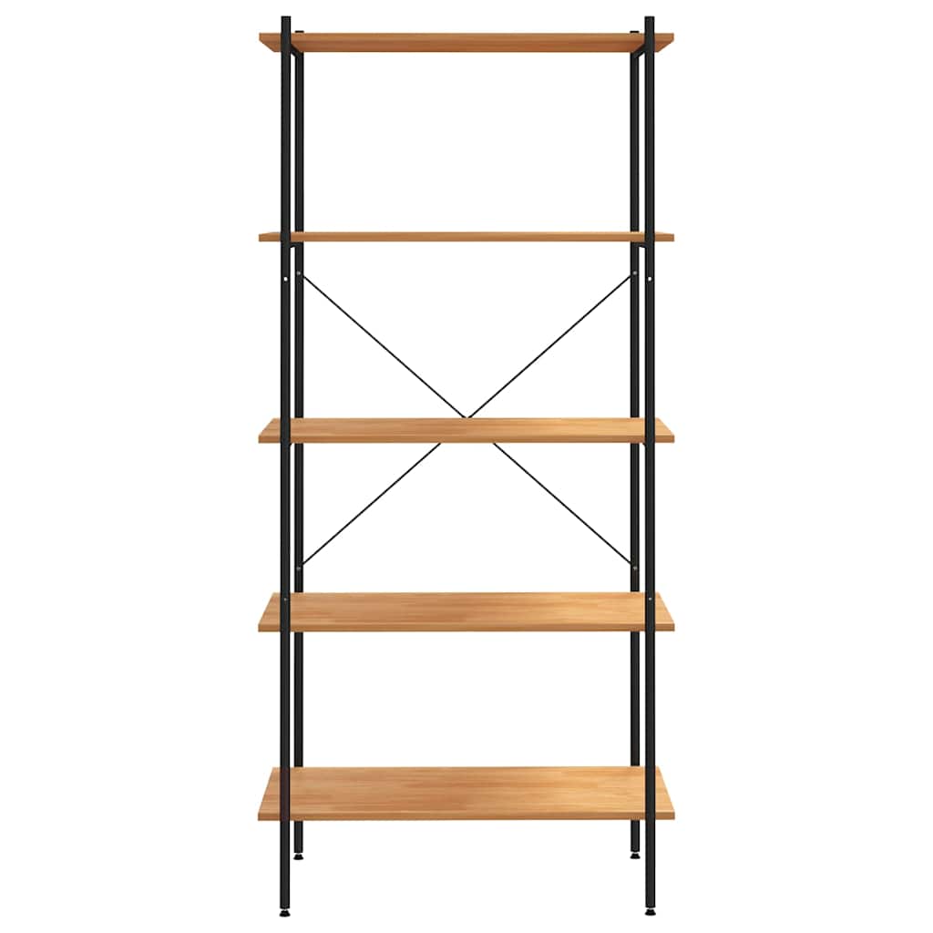 Vidaxl opbergrek 5-laags 80x40x163 cm zwart en eikenkleurig