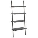 Vidaxl ladderrek met 4 schappen 64x34x150,5 cm zwart