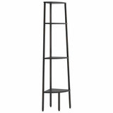 Vidaxl hoekkastje met 4 schappen 45,5x31,5x150 cm zwart