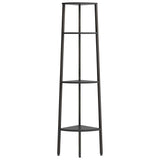 Vidaxl hoekkastje met 4 schappen 45,5x31,5x150 cm zwart