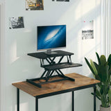 Vidaxl bureau verstelbaar 60x40x(13-41,5) cm staal en bewerkt hout