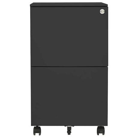 Vidaxl ladeblok verrijdbaar 39x45x67 cm staal antracietkleurig