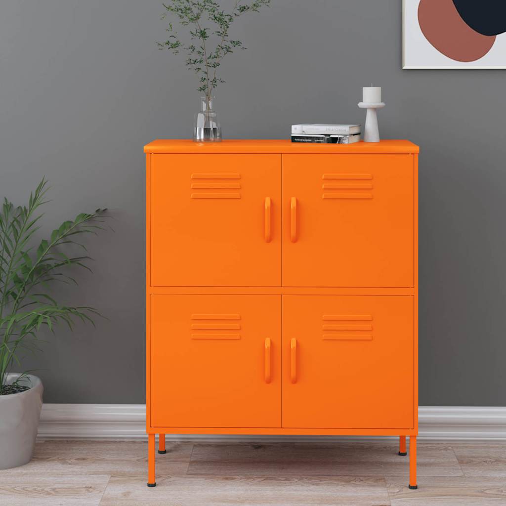 Vidaxl opbergkast 80x35x101,5 cm staal oranje