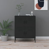 Vidaxl opbergkast 80x35x101,5 cm staal zwart
