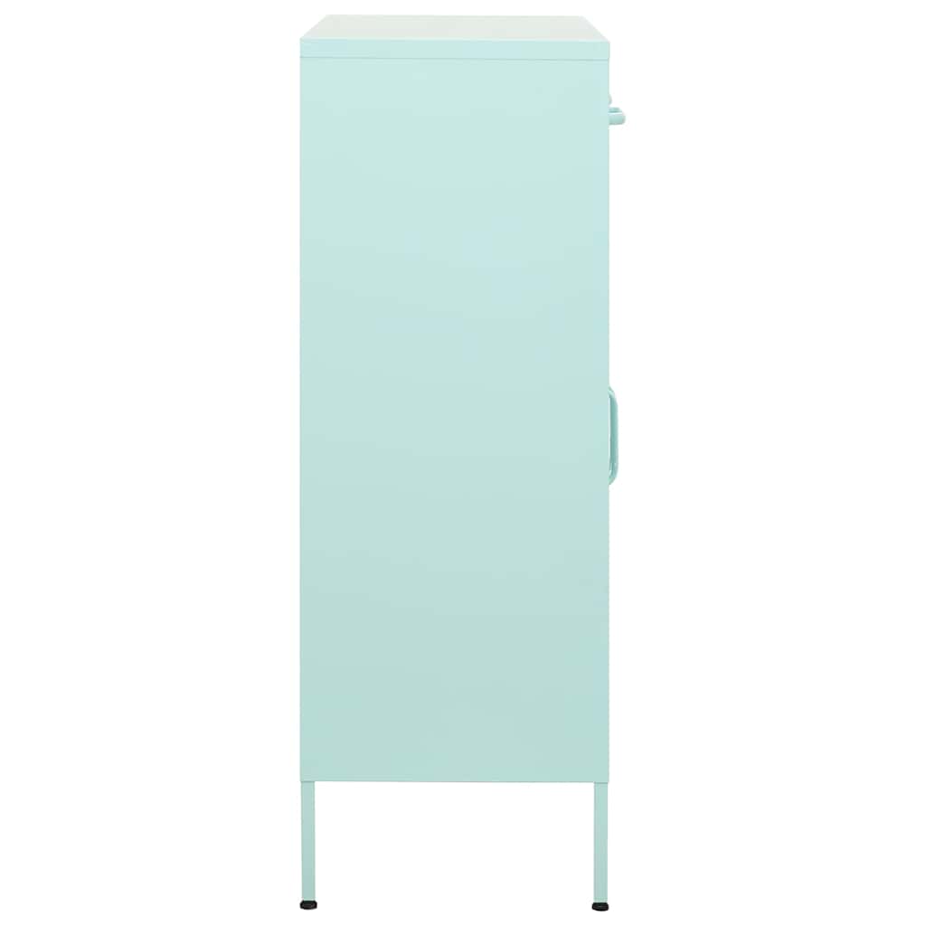 Vidaxl opbergkast 80x35x101,5 cm staal mint