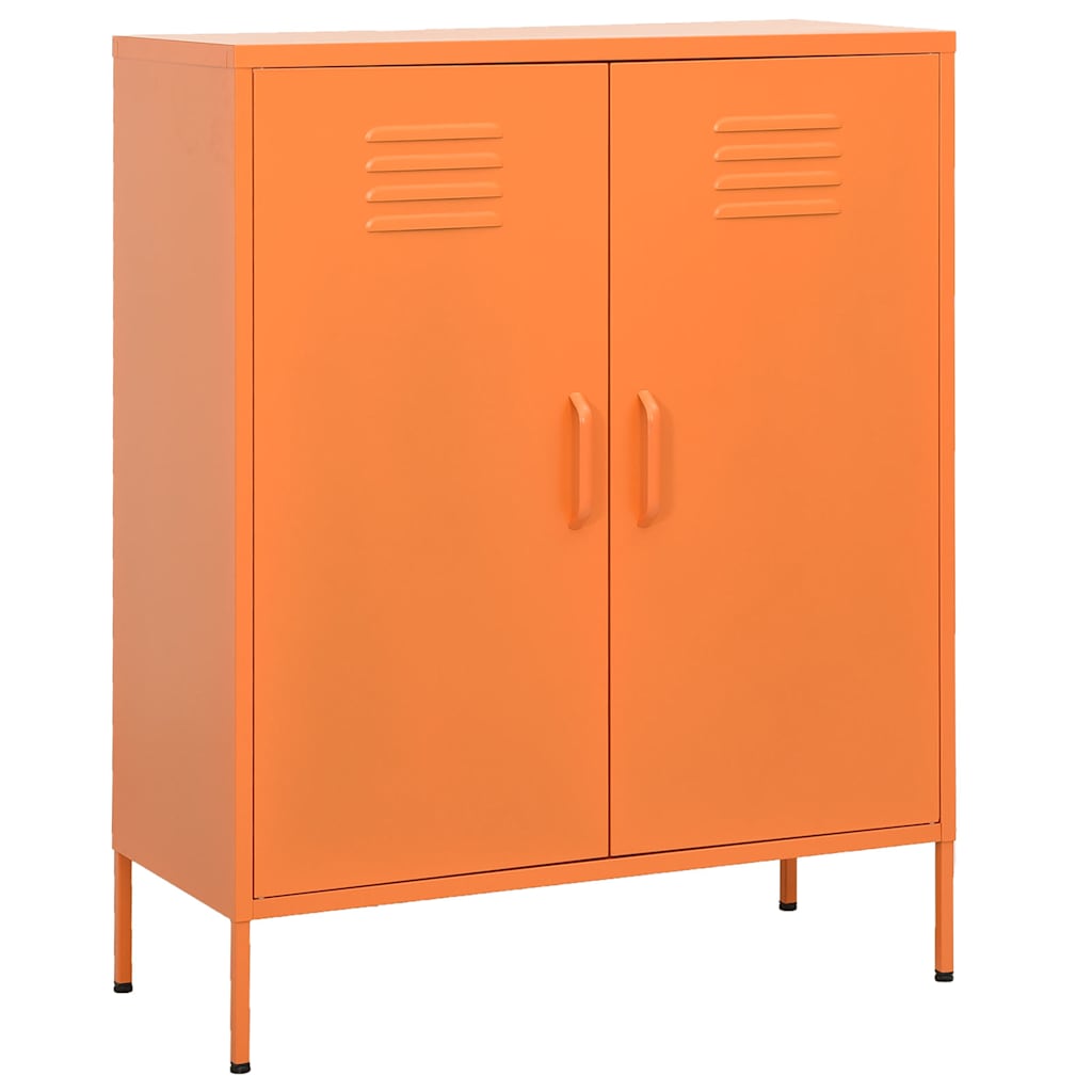 Vidaxl opbergkast 80x35x101,5 cm staal oranje