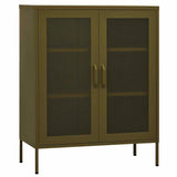 Vidaxl opbergkast 80x35x101,5 cm staal olijfgroen