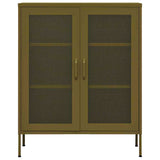 Vidaxl opbergkast 80x35x101,5 cm staal olijfgroen