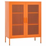 Vidaxl opbergkast 80x35x101,5 cm staal oranje