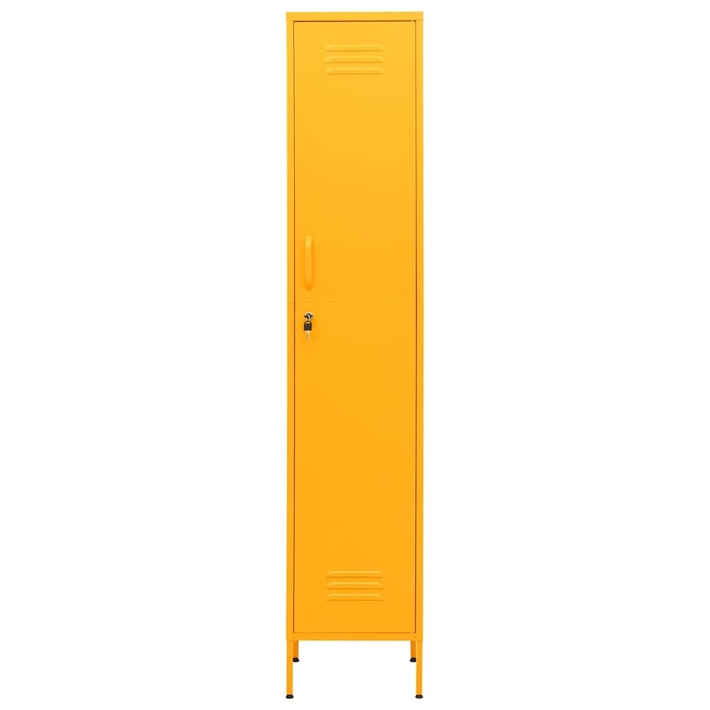 Vidaxl lockerkast 35x46x180 cm staal mosterdgeel