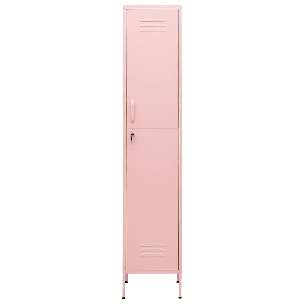 Vidaxl lockerkast 35x46x180 cm staal roze
