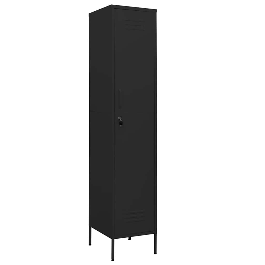 Vidaxl lockerkast 35x46x180 cm staal zwart