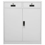 Vidaxl kantoorkast 90x40x102 cm staal lichtgrijs