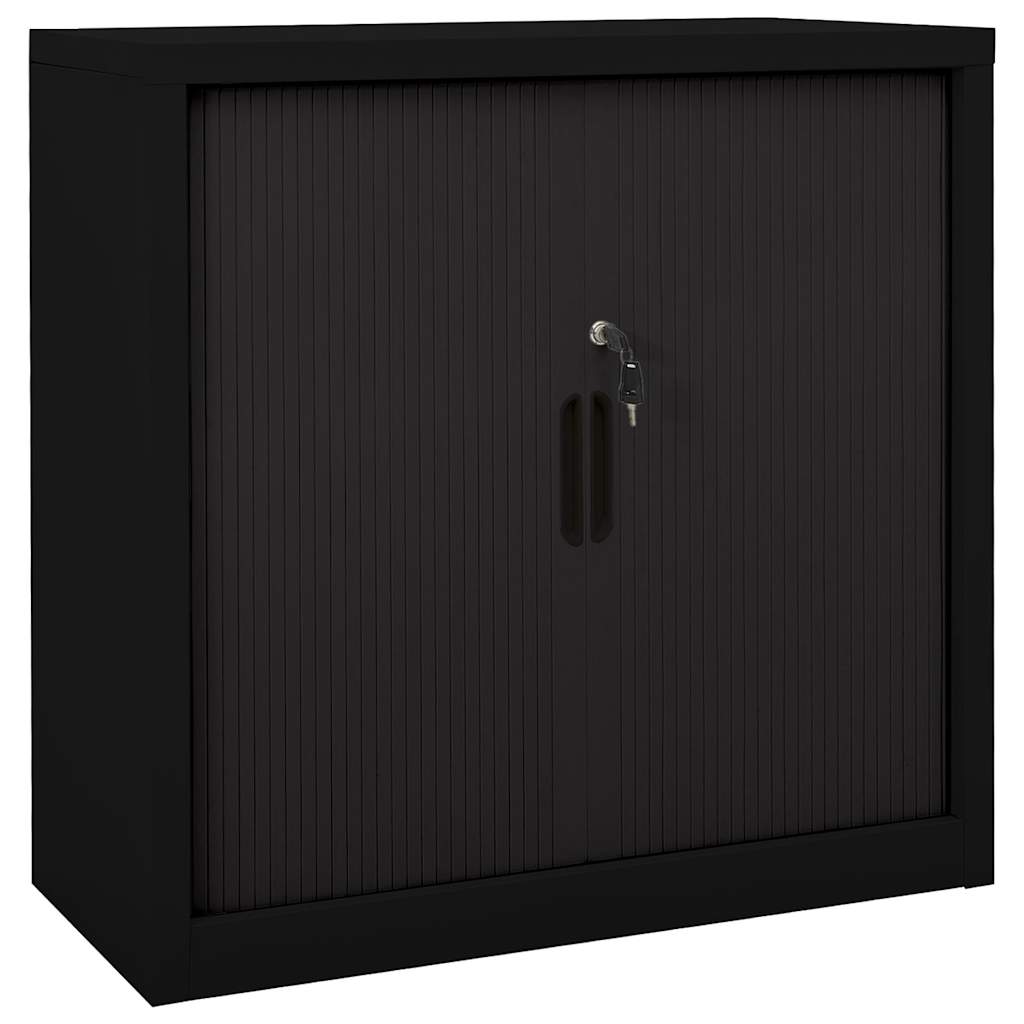 Vidaxl roldeurkast 90x40x90 cm staal zwart