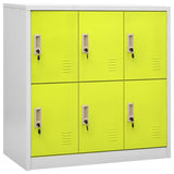 Vidaxl lockerkast 90x45x92,5 cm staal lichtgrijs en groen