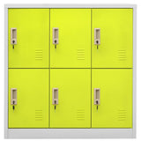 Vidaxl lockerkast 90x45x92,5 cm staal lichtgrijs en groen
