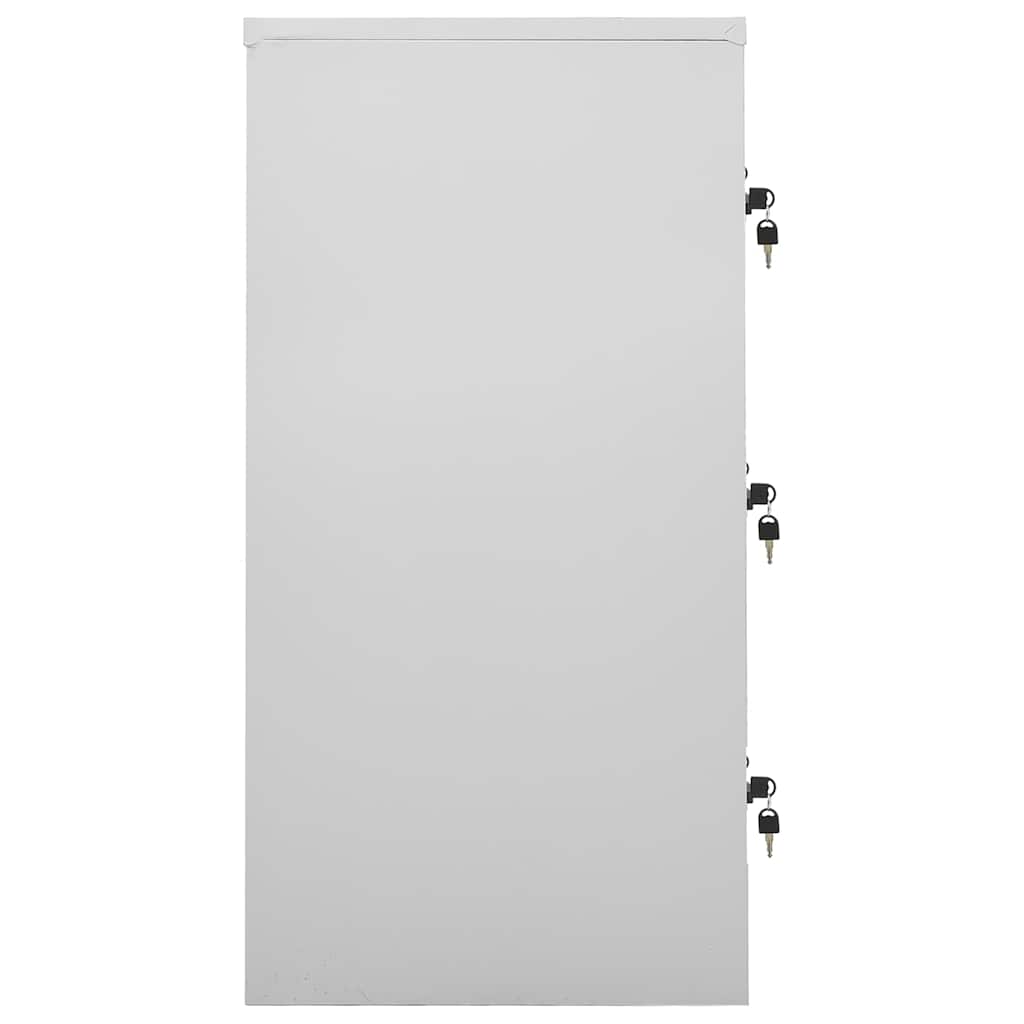 Vidaxl lockerkast 90x45x92,5 cm staal lichtgrijs en rood