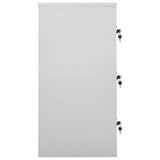 Vidaxl lockerkast 90x45x92,5 cm staal lichtgrijs en rood