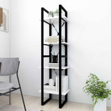 Vidaxl boekenkast met 4 schappen 40x30x140 cm bewerkt hout wit