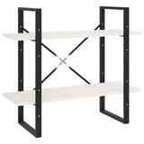 Vidaxl boekenkast met 2 schappen 80x30x70 cm massief grenenhout wit