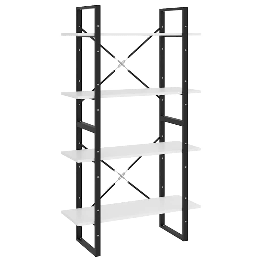 Vidaxl boekenkast met 4 schappen 80x30x140 cm spaanplaat wit