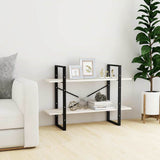 Vidaxl boekenkast met 2 schappen 100x30x70 cm massief grenenhout wit