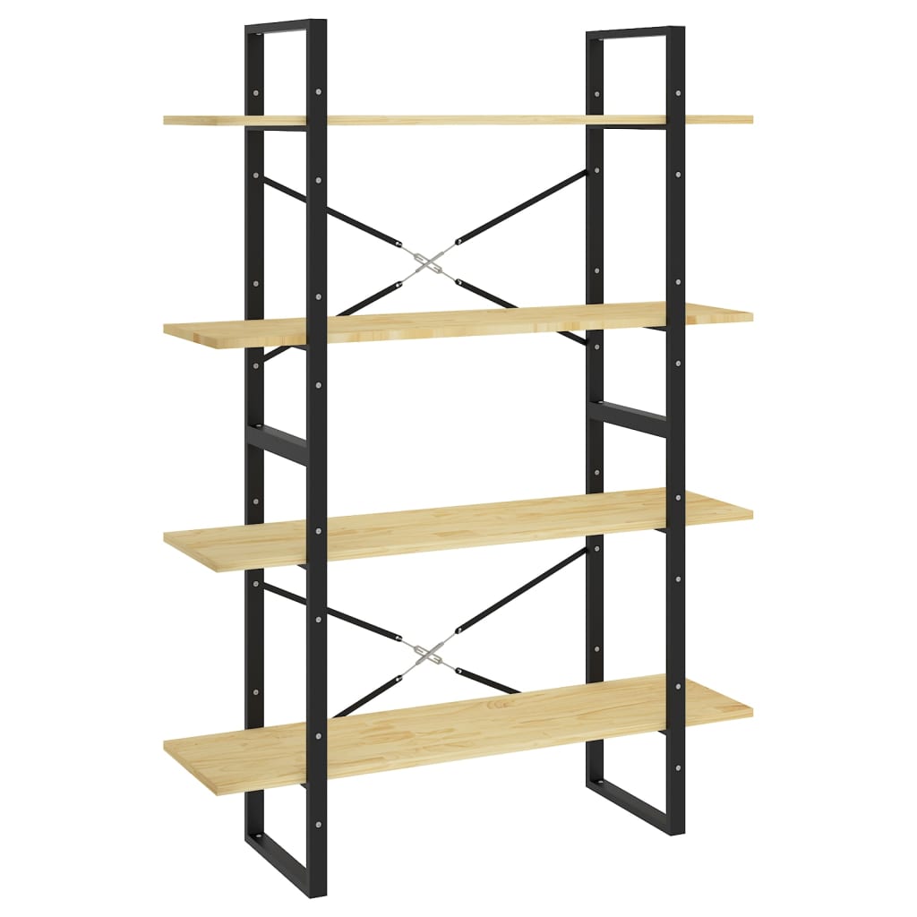 Vidaxl boekenkast met 4 schappen 100x30x140 cm massief grenenhout