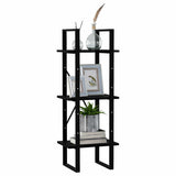 Vidaxl boekenkast met 3 schappen 40x30x105 cm massief grenenhout zwart
