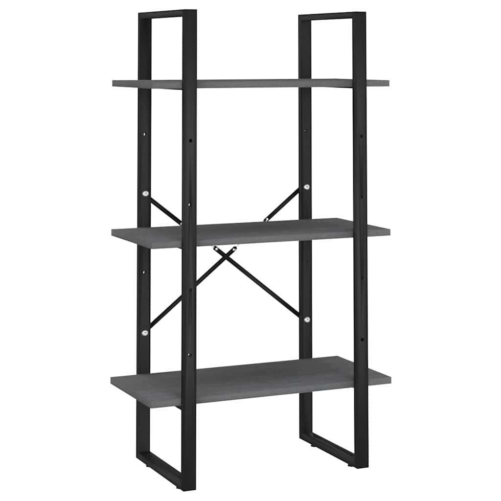 Vidaxl opbergrek 60x30x105 cm massief grenenhout grijs