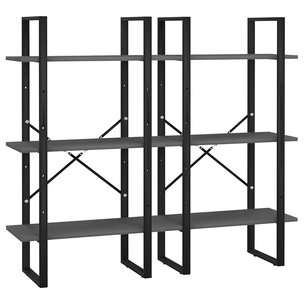 Vidaxl opbergrek 60x30x210 cm bewerkt hout grijs
