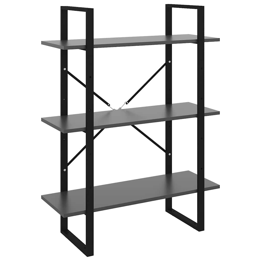 Vidaxl boekenkast 80x30x105 cm bewerkt hout grijs