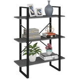 Vidaxl boekenkast met 3 schappen 80x30x105 cm massief grenenhout grijs